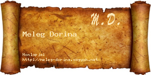 Meleg Dorina névjegykártya